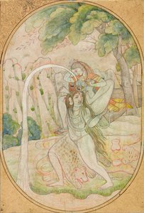 Gangesin laskeutuminen, n. 1800. tekijältä Unbekannt