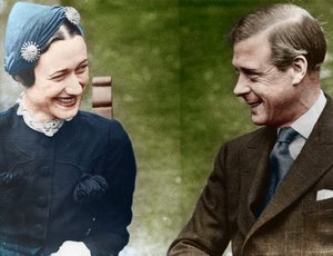 Windsorin herttua ja herttuatar rouva Simpson Chateau de Candessa, Ranskassa, 1937 tekijältä Unbekannt