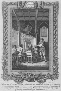 Gloucesterin herttua myöhemmin Richard III neuvostossa, n. 1787 tekijältä Unbekannt
