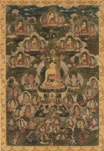Kahdeksan lääkebuddhaa, 1700-luku. tekijältä Unbekannt