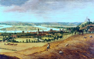 Lontoon ympäristö Greenwichistä, 1620-1630 tekijältä Unbekannt