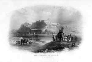Chunarin linnoitus, Intia, 1800-luku tekijältä Unbekannt