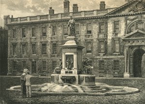 Fountain, Kings College, Cambridge, 1800-luvun loppu. tekijältä Unbekannt