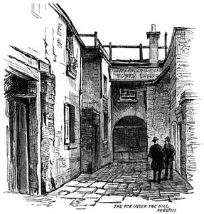 The Fox under the Hill -pubi, Adelphi, Westminster, Lontoo, 1887 tekijältä Unbekannt
