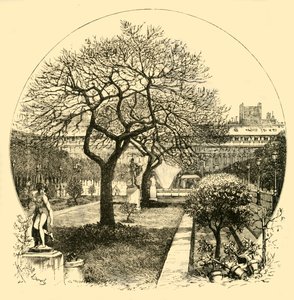 Palais Royalin puutarhat, Pariisi, 1890. tekijältä Unbekannt