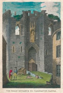 Caernarvonin linnan suuri sisäänkäynti, 1808. tekijältä Unbekannt