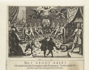 Suuri eurooppalainen sotabaletti, n. 1643. tekijältä Unbekannt