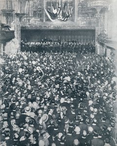 Suuri rekrytointikokous Lontoon kiltahallissa, 1914 tekijältä Unbekannt