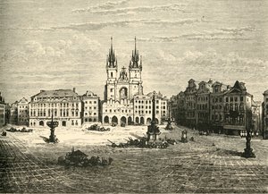 Suuri aukio, Praha, 1890. tekijältä Unbekannt