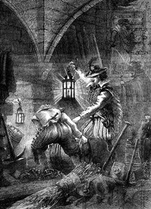 Gunpowder Plot -salaliittolaiset työssä, c1902 tekijältä Unbekannt