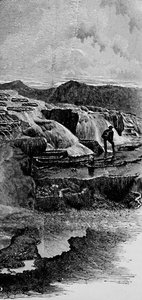 Kuumat lähteet lähellä Gardiners-jokea, 1883 tekijältä Unbekannt