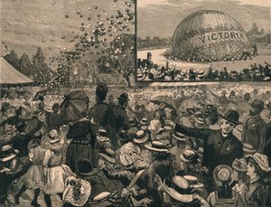 Lontoon koulujen lasten Jubilee Jubilee Hyde Parkissa, 1887. tekijältä Unbekannt