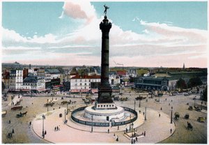 Heinäkuun pylväs Place de la Bastillessa, Pariisissa, 1900 tekijältä Unbekannt