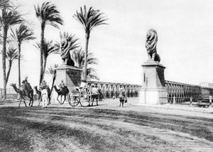 Kasr-El-Niilin silta, Kairo, Egypti, 1920-luku tekijältä Unbekannt