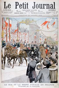 Italian kuningas ja kuningatar Ranskassa, 1903 tekijältä Unbekannt