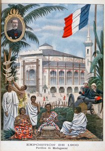 Madagascanin paviljonki vuoden 1900 yleisnäyttelyssä, Pariisi, 1900 tekijältä Unbekannt