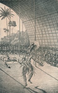 Mangbattu-kuningas Munsa tanssii vaimojensa ja sotureitaan, c1870, 1903 tekijältä Unbekannt