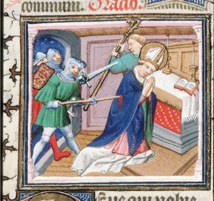 Pyhän Thomas Becketin marttyyrikuolema, 1460-luku. tekijältä Unbekannt