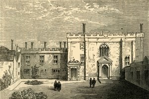 Pyhän Johanneksen Jerusalemin luostari, Clerkenwell - Kappeli etelästä, n. 1872. tekijältä Unbekannt