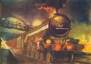 The Night Scotsman, L.N.E.R., jättää Kings Crossin, 1940 tekijältä Unbekannt