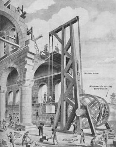 Normanit rakentavat katedraalia, n. 1934 tekijältä Unbekannt