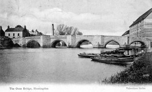 Ouse Bridge, Huntingdon, Cambridgeshire, 1905 tekijältä Unbekannt