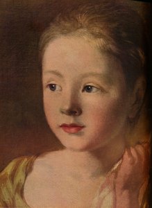 Maalareiden tyttäret jahtaavat perhosta, yksityiskohta, c1756, 1937 tekijältä Unbekannt