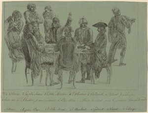 Filosofien ateria, vuoden 1772 jälkeen. tekijältä Unbekannt