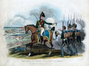 Oranssin prinssi jakavassa mitalejaan, 1815 tekijältä Unbekannt