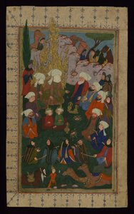 Profeetta Muhammed rukoilemassa Kaabassa, 1600-luku tekijältä Unbekannt