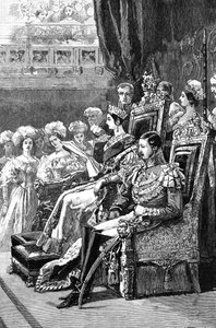 Kuningatar avaa eduskunnan, 1846, 1900 tekijältä Unbekannt