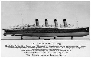 RMS Mauretania, 1900-luku tekijältä Unbekannt