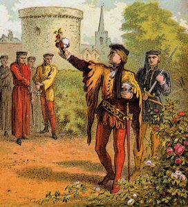 Punaiset ja valkoiset ruusut, 1400-luku, n. 1850 tekijältä Unbekannt