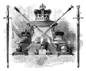 The Regalia of England, c1820 c1895 tekijältä Unbekannt