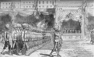Katsaus Kairossa: March Past of the Beloochees, c1880 tekijältä Unbekannt