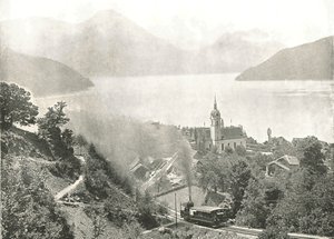 Rigi-rautatie, Vitznau, Sveitsi, 1895. tekijältä Unbekannt
