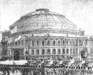 Royal Albert Hall, 1871: Kuningatar Victoria avasi 29. maaliskuuta 1901. tekijältä Unbekannt