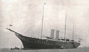 Royal Yacht lähtee Cowesista, Isle of Wight, 6. elokuuta 1902. tekijältä Unbekannt