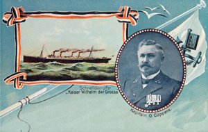 SS Kaiser Wilhelm der Grosse ja kapteeni Otto Cuppers, 1905. tekijältä Unbekannt