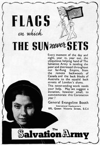 Pelastusarmeija - Liput, joihin aurinko ei koskaan laske, 1937 tekijältä Unbekannt