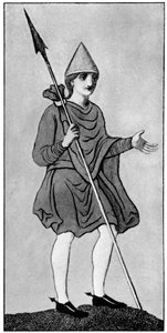 Saksin vaippa, jossa näkyy kiinnitystapa, 1910 tekijältä Unbekannt