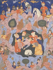 Efesoksen seitsemän nukkujaa, Folio Falnaman enteiden kirjasta, 1550-luku. tekijältä Unbekannt