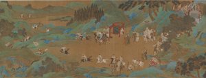 Shanglin Park: Imperial Hunt, Ming- tai Qing-dynastia, 1600-luku. tekijältä Unbekannt