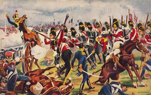 Sherwoodin metsänhoitajat. The Advance of The Sherwood Foresters at Salamanca, 1812, 1939. tekijältä Unbekannt