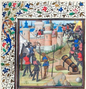 Antiokian piiritys. Vilhelmin Tyroksen miniatyyri Historiasta, 1460-luku tekijältä Unbekannt