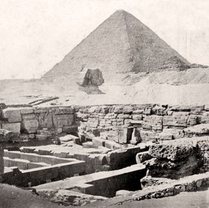 Sfinksi ja suuri pyramidi, Egypti, 1900-luvun alku tekijältä Unbekannt