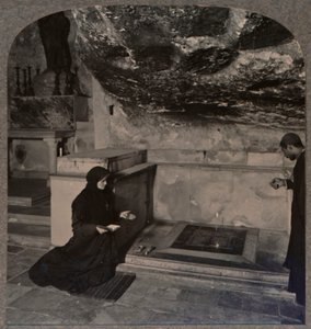 Voitelukivi, Pyhän haudan kirkko, Jerusalem, n. 1900 tekijältä Unbekannt