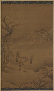 Opiskeluinen puunhakkaaja Zhu Maichen, 1500-luku. tekijältä Unbekannt