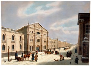 Synodal-paino, Nikolskaja-katu, Moskova, Venäjä, 1840-luku. tekijältä Unbekannt