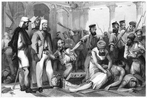 Timesin kirjeenvaihtaja katselee Kaiser Baghin potkua, 1858, 1860 tekijältä Unbekannt